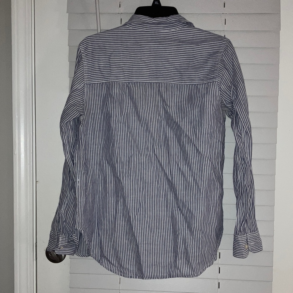J. Crew Blue Striped Shirt - Picture 6 of 6